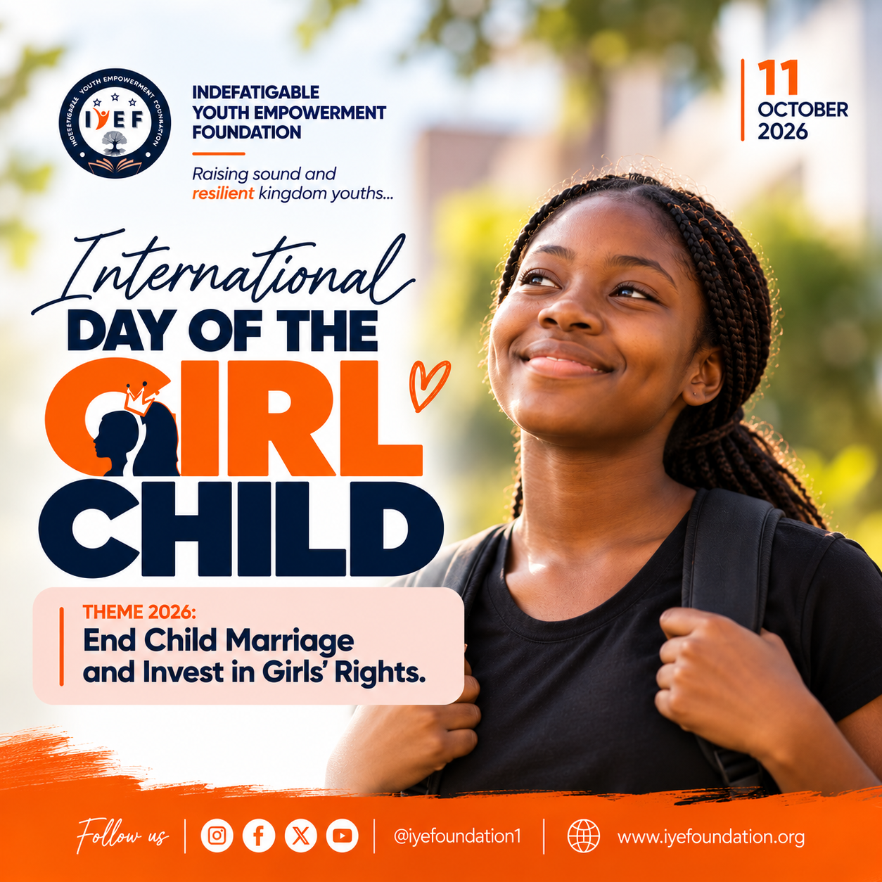 🎀 INTERNATIONAL DAY OF THE GIRL CHILD 2026 🎀